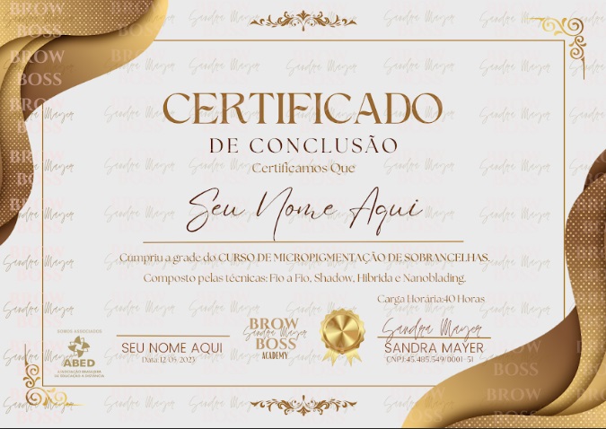 Diploma da Formação de Micropigmentação